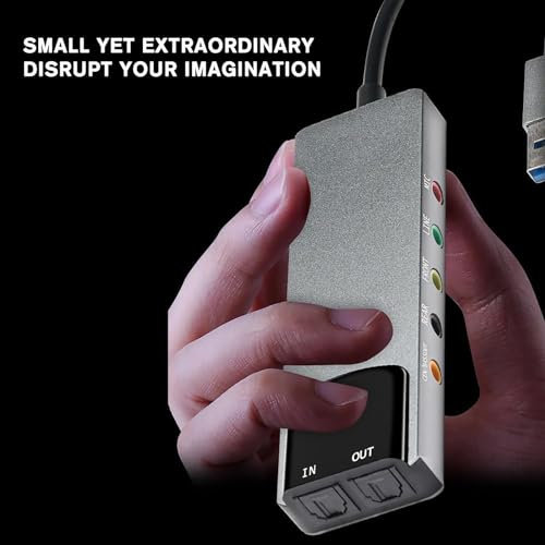 USB to RJ45 External Sound Card, 5.1 Channels+Fiber SPDIF Output, Supports AES/EBU, IEC60958, S/PDIF