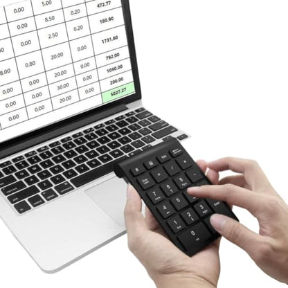 Wireless Numeric Keypad 22 Key External Number Pad Compatible with Laptop Tablet Computer