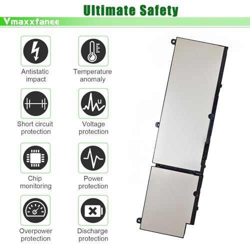 95Wh PKWVM Laptop Battery Replacement for Dell Precision 7750 7760 7550 7560 Series Notebook C903V CR72X 17C06 447VR 95Wh 11.4V 7922mAh 6-Cells