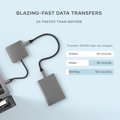 Satechi 4-in-1 USB-C Hub, 100W PD Pass-Through Charging, and More | 10 Gbps USB 3.2 port, for MacBook, iPad, Surface, Chromebook, and more