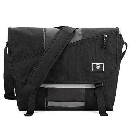 OIWAS 15.6" Laptop Messenger Bag for Men, Satchel Crossbody Bag, Black | Water-repellent polyester; thick padded laptop compartment; large capacity crossbody shoulder bag for work, travel & daily - color: 15.6 Inch-black