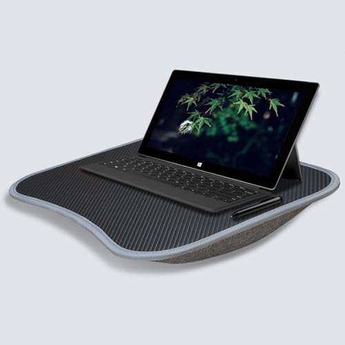 Laptop Lap Desk, Comfortable Laptop Bed Tray, Bed Lap Stand with Soft Pillow Cushion, Space Saving Writing Padded Tray, Portable Computer Lap Desk Pad, Cushioned Lap Desk for Study Work Game On Couch
