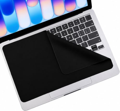 Microfiber Liner Cleaning Cloth 15" 16" MacBook Air/MacBook Pro Screen Keyboard Imprint Protection, Keyboard Protector Compatible with MacBook Air 15.3" /MacBook Pro 15"/MacBook Pro 16"-Black - color: Black（1 Pack）, size: 13.19" x 8.66"