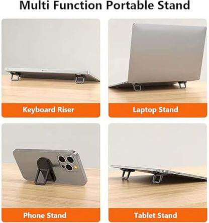 Portable Invisible Laptop Stand for Lenovo ThinkPad Ideapad Yoga Flex Chromebook Legion V Series Laptop，Aluminum Alloy Mini Foldable Self-Adhesive Laptop Stand with 2 Adjustable Angles for Desk