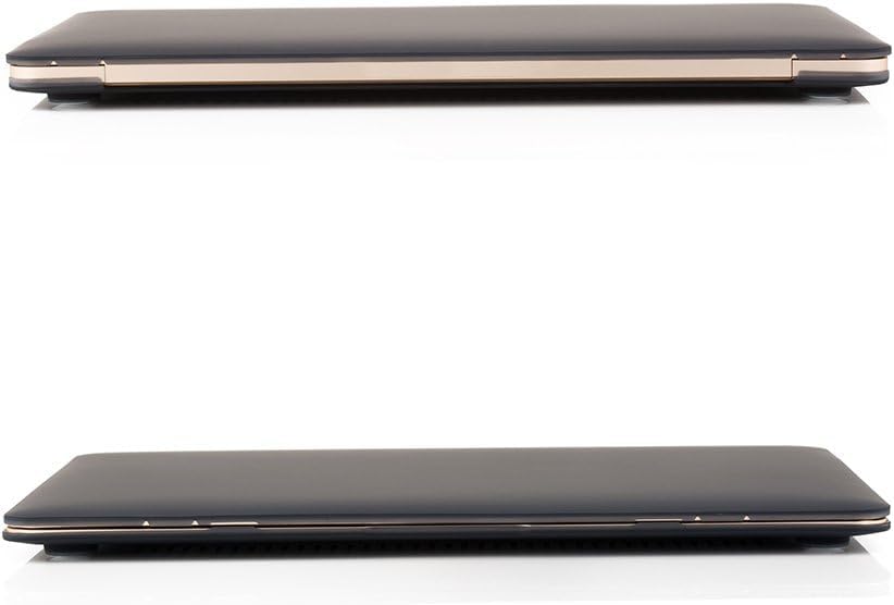 Compatible with MacBook 12 Inch A1534 - Slim Snap On Hard Shell Protective Cover and Keyboard Cover (Black) - color: Black