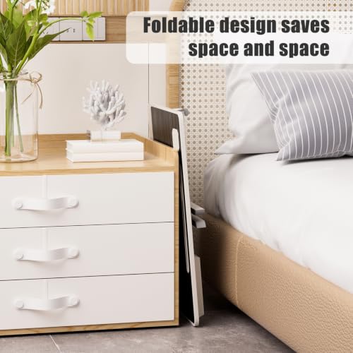 5-Level Height Adjustable Lap Desk, Foldable Bed Desk Laptop Stand with Cooling Pad, Portable Multifunctional Bed Table Tray, Mini Computer Work Reading Gaming Desk for Bed, Sofa, Dorm and Floor