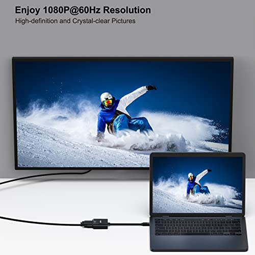 BENFEI Mini DisplayPort to VGA Adapter, Mini DP Display Port to VGA (Thunderbolt Compatible) Male to Female Adapter for ThinkPad SurfacePro PC