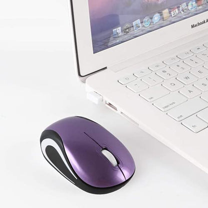 elec Space Mini Small Wireless Mouse for Kids Children 3-7 Years Old Child Size Travel Mouse Portable Mini Cordless Mice with USB Receiver for PC Laptop Computer Purple