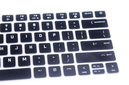 Silicone Keyboard Cover Skin Compatible for 2024 HP OMEN Transcend Gaming Laptop 14-fb 14t-fb Series 14-fb0097nr 14t-fb000 14" (Black) - color: Black