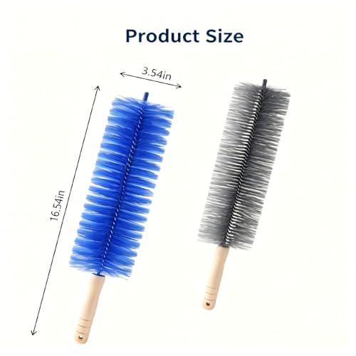 Fan Cleaning Brush Bendable Microfiber Head Wear | Resistant Comfortable Handle Washable Reusable Crevice Cleaning For Electric Fans Car Vents, Home Essential Rv accessories - color: Blue
