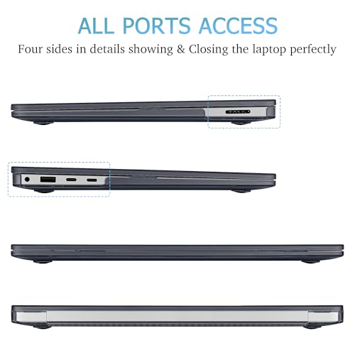 Mektron Clear Case for 13.8" Microsoft Surface Laptop 8 2026 Fits Surface Laptop 13.8 Inch 7 2024 Cover (Model: 2036),Keyboard Cover +Screen Protector +Dust Plugs, Crystal Black - color: Crystal Black