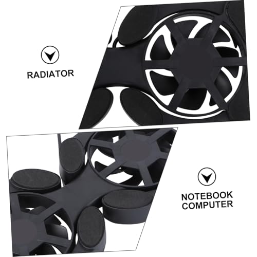 Portable Foldable Laptop Cooler USB Fans Lightweight Notebook Cooling Mat Strong Heat Dissipation Space-Saving Design Non- Protective Pads Black