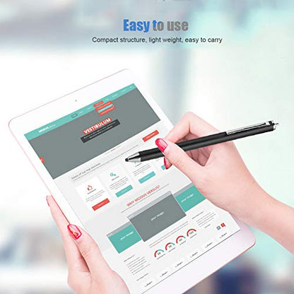 Stylus Pen, Soft Tip Capacitive Stylus Universal for 2018, Tablet, Phone, No Battery Needed, Screen Protector (Black)
