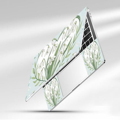 12.1 13 13.3 14 15.4 15.6 Inch Laptop Skin Decal, Laptop Skins Stickers Decals for Notebook PC, Universal Reusable Vinyl Laptop Cover Sticker, Waterproof Art Protector I Green Flower Heart - color: Green Flower Heart