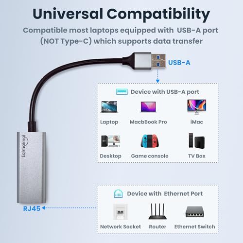 USB A Ethernet Adapter 2 Pack,2Pcs USB A to Ethernet Gigabit Network Adapter Compatible with Windows, MacOS, Linux, and More USB A to RJ45 with 1000MBPS (2*USBA to RJ45) - style: 2*USBA TO RJ45