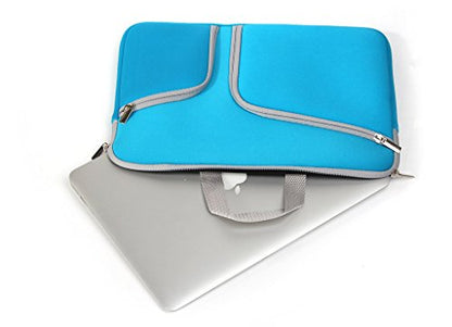 UESWILL Neoprene Soft Sleeve Bag Briefcase Compatible with MacBook Air 11.6 inch/MacBook 12-inch /11-12 inch Ultrabook Chromebook Notebook Netbook Computer Tablet,(Blue) - color: Blue, size: 11-11.6-12 inches