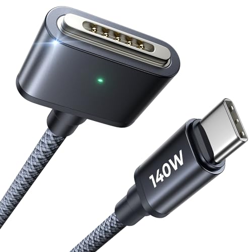 LISEN USB C to Magsafe 3 Cable (3.3FT) for M4/M3/M2 MacBook Pro Air Charger, 140W Magnetic Safe 3 Cable for Pro (16"/14" 2025, 2024, 2023, 2021) Air (15''/13'' 2025, 2024, 2023, 2022) Midnight - color: Midnight, size: 3.3FT