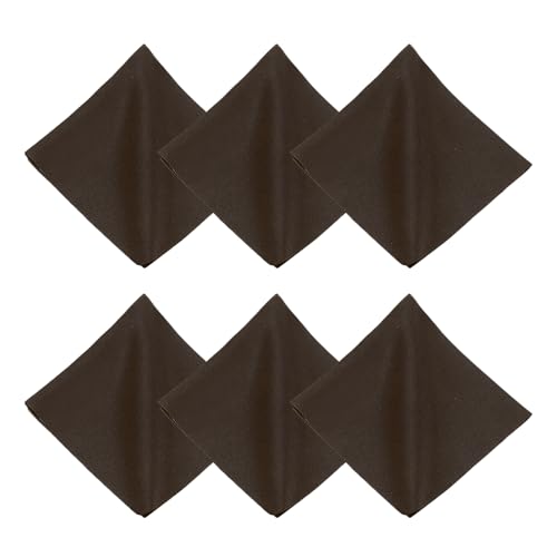 uxcell 6Pcs Microfiber Cleaning Cloth for Glasses, 8x8inch Eyeglass Cleaning Cloth for Screens Cameras Cell Phones Electronics Lenses, Brown - color: Brown, size: 8x8"