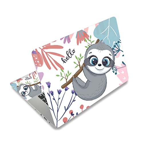 Laptop Notebook Skin Sticker Cover Decal Fits 12 13 13.3 14 15 15.4 15.6 inch Laptop Protector Notebook PC ，Protector Cover for Toshiba Hp Samsung Dell Apple Acer Leonovo Sony Asus Notebook - color: Cute Sloth