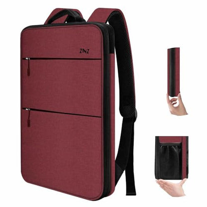 Slim & Expandable Laptop Backpack 15 15.6 16 Inch Case, Water Resistant Travel Backpack Compatible with MacBook Pro/Neo 16" 15", Dell XPS 15 16 and Most 15" 15.6" 16" Notebooks，RD01BK01 - color: Rd01bk01, size: 15"-16"