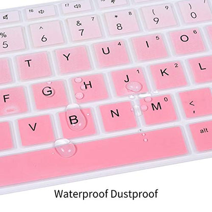 Keyboard Cover for HP ProBook 440 445 G5 G6 G7 G8 14", HP ProBook x360 440 G1 14, HP ProBook 640 G4 G5 G7 G8 14, HP ProBook 430 G5 Notebook Protective Skin(Not Fit ProBook 440 445 G11), Ombre Pink - color: Ombre Pink