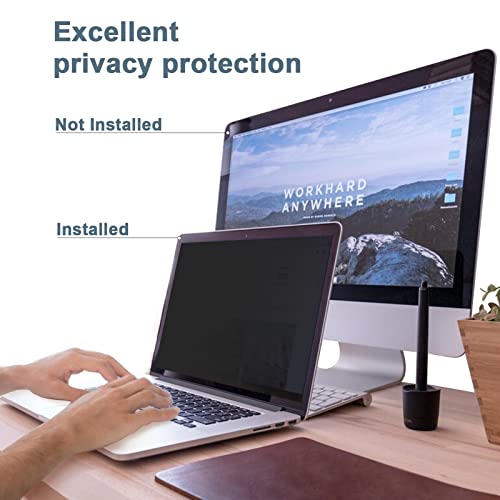 IPROKKO Laptop Privacy Screen 13.3 Inch Compatible With Hp, Dell, Acer, Lenovo, Thinkpad, Samsung, Asus, Sony, Removable 16:9 Aspect Laptop Privacy Shield, Anti Blue Light Glare 13.3 Inch Laptop Priva | Anti Glare & Blue Light Filter, Removable Spy Protec