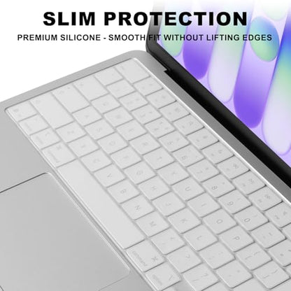 Allinside Keyboard Cover for 2026 MacBook Neo 13-inch A3404 (A18 Pro) & MacBook Air 13"/15" and MacBook Pro 14"/16" (M5 Chip), Premium Silicone Keyboard Protector Skin, US ANSI Layout, Transparent - color: Transparent