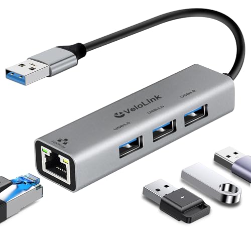 USB to Ethernet Adapter,Ethernet to USB,USBA to RJ45 for Nintendo Switch 2,Gigabit Ethernet Adapter, LAN Network for Laptop, MacBook,Chromebook,Surface, Desktop,PC and More (USB A with 3.0HUB)