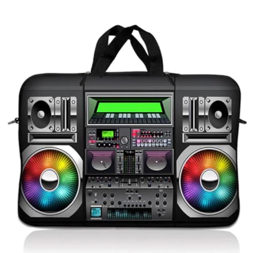 LSS 10.2 inch Laptop Sleeve Bag Carrying Case Pouch with Handle for 8" 8.9" 9" 10" 10.2" Acer, Asus, Dell, Hp, Sony, Toshiba, Boom Box Music - color: Boom Box Music, size: 8 in -10.2 in