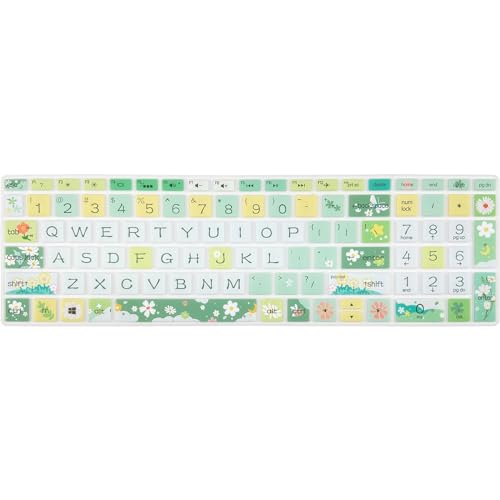 Keyboard Cover for HP Envy x360 15m-bp/bq /2020 2019 HP Pavilion 15/ HP Pavilion x360 15.6” Series/HP Envy 17 17.3" Series/HP Laptop 15t 17t 17-ca0011nr 17-by0040nr, Spring Flowers - color: Spring Flowers