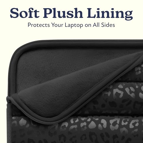 Vandel The Original Puffy Laptop Sleeve Case, 13-14 inch Laptop Sleeve Bag | Compatible with MacBook Air/Pro 13/Pro 14/iPad Pro 12.9, HP Dell ASUS Computer Case Bag Cover, Stylish Aesthetic Design - color: j. Black Leopard, size: 13-14 Inch