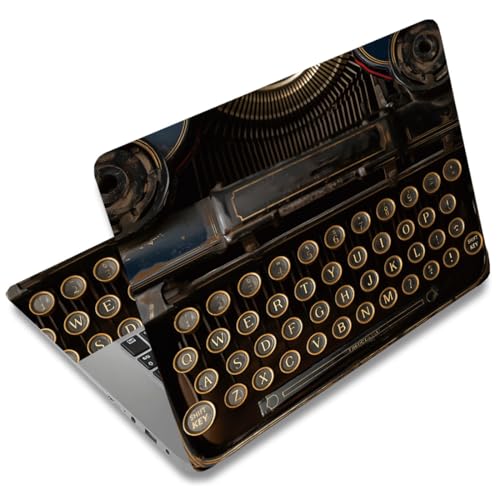 SUPERDANT Vintage Typewriter Laptop Notebook Skin Sticker Cover Decal Retro Laptop Protector Notebook Art Protector Universal Notebooks Vinyl Decals Fits 12" 13" 13.3" 14" 15" 15.4" 15.6 inch