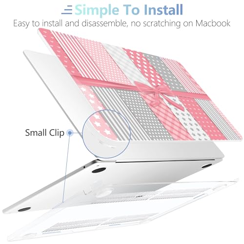 MEEgoodo Case for M5/M4/M3/M2 MacBook Air 13 inch Case 2026 2025 2024 2022, Fit Model A3449/A3240/A3113/A2681, Laptop Hard Shell Compatible with MacBook Air 13.6-inch, Mixed-Style Pink Bow - color: Mixed-Style Pink Bow