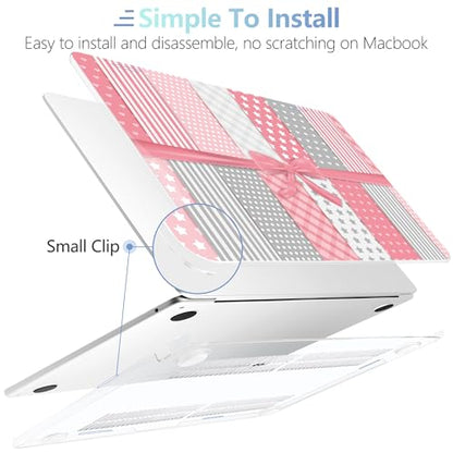 MEEgoodo Case for M5/M4/M3/M2 MacBook Air 13 inch Case 2026 2025 2024 2022, Fit Model A3449/A3240/A3113/A2681, Laptop Hard Shell Compatible with MacBook Air 13.6-inch, Mixed-Style Pink Bow - color: Mixed-Style Pink Bow
