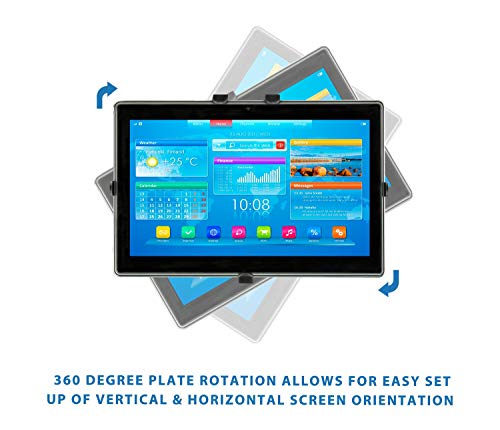 Mount-It! Carbon Fiber Car Headrest Tablet Holder, Back Seat iPad & Tablet Mount for Kids, Adjustable 7–11 Inch Rear Seat Holder for Galaxy & Fire Tablets, Road Trip Travel Mount