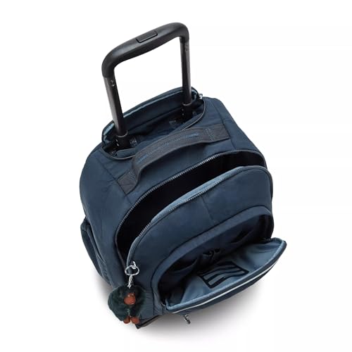 Kipling New Zea 15" Laptop Rolling Backpack - color: True Blue Tonal