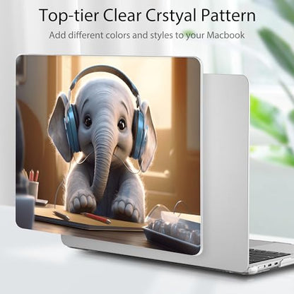 Tuiklol for MacBook Air 13 inch Case M5 2026 M4 2025 M3 2024 M2 2022 Release Model A3449 A3240 A3113 A2681,Plastic Hard Shell Cover for MacBook Air 13.6 with Touch ID, Elephant - color: Elephant