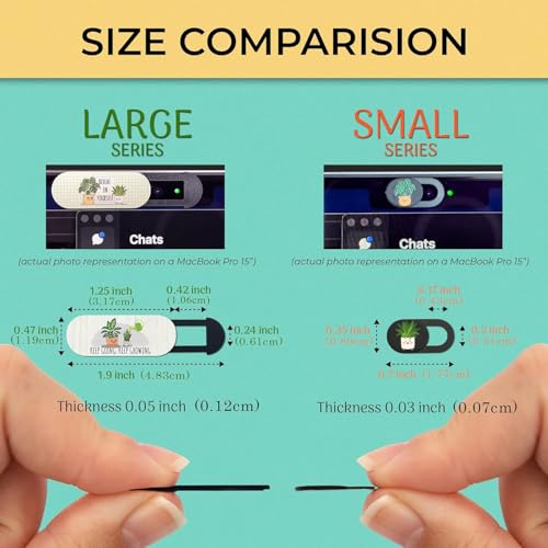 MESMOS 6pk Laptop Camera Cover Slide Cute, Laptop Accessories, Phone & Computer Camera Webcam Cover Slide, Web Cam Privacy Blocker (Plants (Small Size)) - size: Small