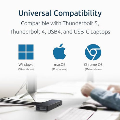 Kensington SD4760P 11-in-1 USB-C Docking Station Triple Monitor DisplayLink Docking Station, 3xHDMI, 100W Charging for Laptop, 6xUSB A, Ethernet, Audio, for Mac and Windows Driver Require K33622NA | DisplayLink docking, 3x HDMI, 100W laptop charging, 6x U