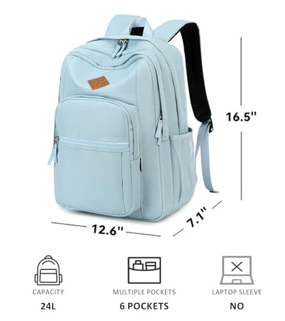 abshoo Classical Basic Womens Travel Backpack For College Men Water Resistant Bookbag (LightsteelBlue) - color: Lightsteelblue, size: 16.5 Inc