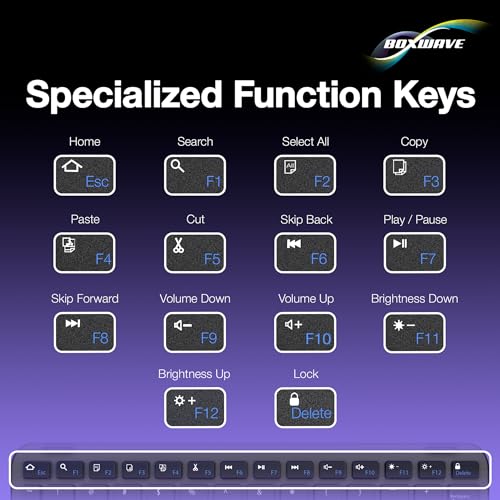 BoxWave Keyboard Compatible with Samsung Galaxy Z Flip7 - SlimKeys Bluetooth Keyboard with Trackpad, Portable Slim TouchPad - Jet Black