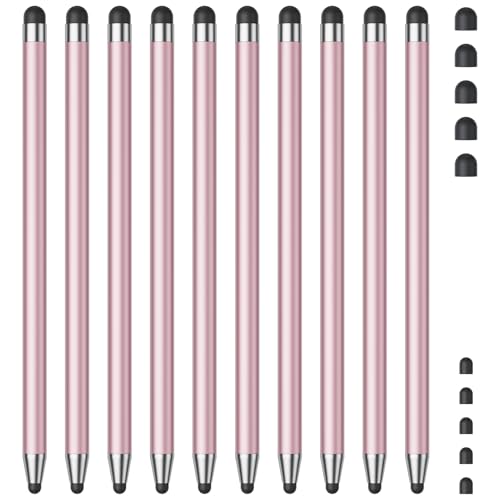Stylus (10Pcs), Stylus Pen for Touchscreen, High Precision and Sensitivity Stylus Pen for Android Smartphone and Tablets, Compatible with All Capacitive Touch Screen (Pink) - color: Pink