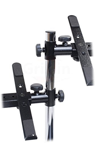 Fat Toad Double DJ Laptop Stand (Table-Top PRO Edition) – 2 Tier Portable PC Computer Equipment Rack with Support Mounts for Music Studio Mixers, Controllers, Monitors & Disc Jockey Booth Gear