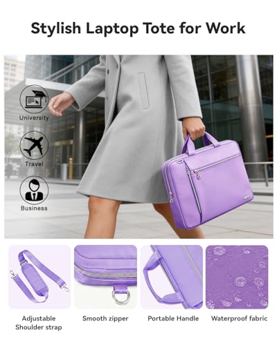 Laptop Bag Case for Women Men Messenger Briefcase Bag, 17 17.3 Inch | Compatible with HP OmniBook Envy Omen Pavilion/Dell Inspiron Precision/LG Gram/Yoga ThinkPad, Carrying Bag 18 inch, Purple - color: Purple, size: 17.3 inch