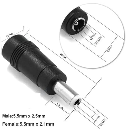 DC Power Connector DC Power Plug Connector Adapter Female to Male Jack Panel Mount Terminal Converter for Laptop(Army Green) - color: Army green