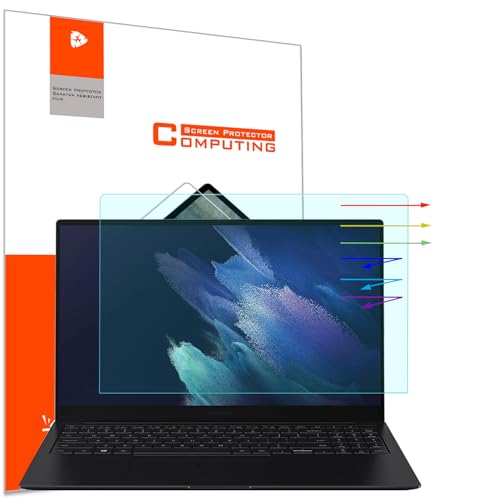 2 Pack Anti Blue Light Glare Screen Protector for 15.6" Samsung Galaxy Book 4/3/2 NP750QGK NP750XGK NP750QFG NP750XFG, Galaxy Book 2 Pro NP950XED NP950XEE, Eye Protection Blue Light UV Filter - color: Blue Light Blocking