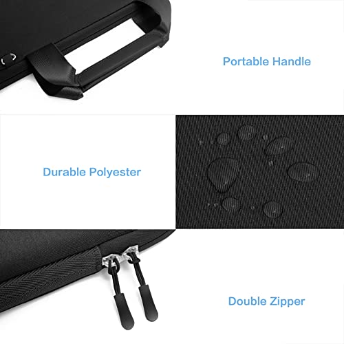 MOSISO Laptop Case 14 inch, 14 inch Laptop Sleeve Carry Computer Bag | Compatible with HP Lenovo Dell ASUS Acer, HP Stream, Dell Latitude, Neoprene Bag with Handle&Detachable Small Case, Black - color: Black, size: 14 inch