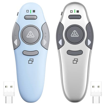QUI Presenter Remote USB A&C Bundle | One Blue & One Silver