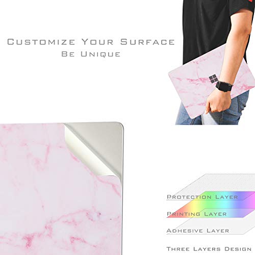 Ultra Thin Protective Cover Skin Decal Sticker for Microsoft Surface Laptop 5 (2022 Release)/Laptop 4, Easy Apply, Anti-Scratch, Residue Free Vinyl Skin [Pink Marble] - color: Pink Marble, size: Surface Laptop5/4/3-13.5''