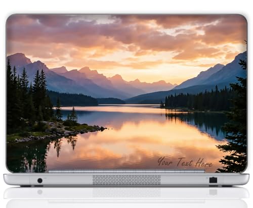 Custom Design Personalized Laptop Skin Sticker Cover Art Decal, Customize with Your Name or Text (12 Inch, Mountain River) - color: 3713, size: 12 Inch